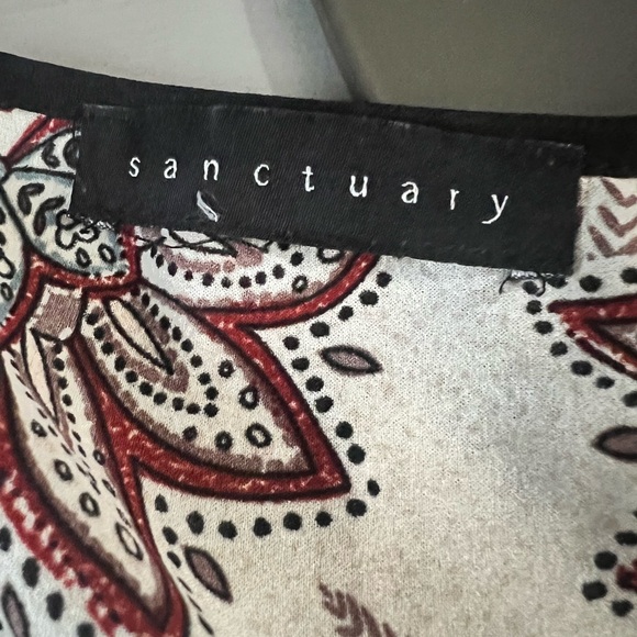 Printed Tie Neck Blouse - Picture 6 of 7